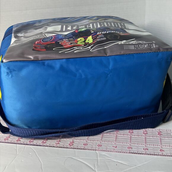 Jeff Gordon Lunch Box #24 Dupont Chevy Race Car Driver Blue Insulated W Strap - Picture 9 of 9